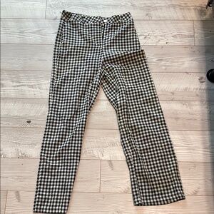 SHEIN Monochrome Checkered Trousers